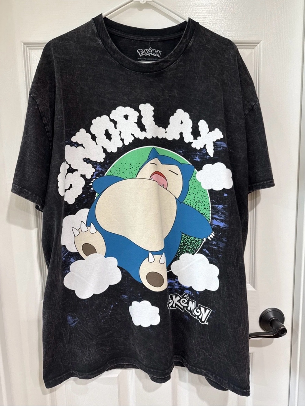73 Studio x Pokemon Snorlax Men's L Cotton Oversized Graphic Tee Double Sided
